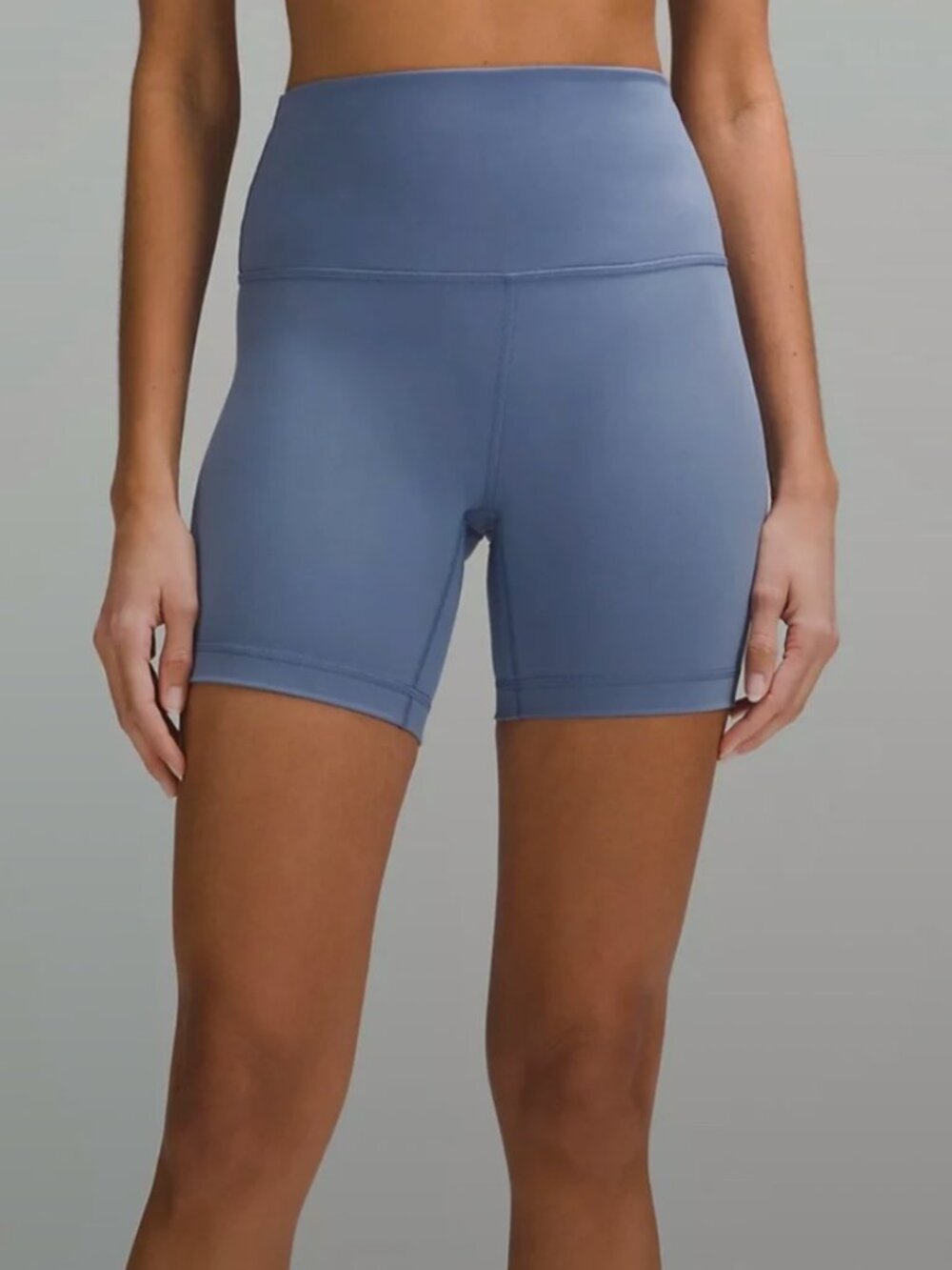 NWT Lululemon Wunder Train HR Contour Fit Shorts 6" Women Oasis Blue 4 Bike - Picture 3 of 4